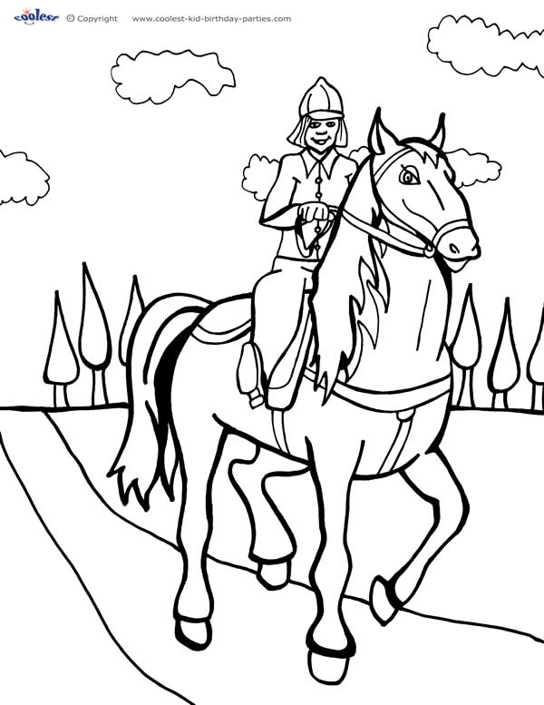Printable horse coloring page