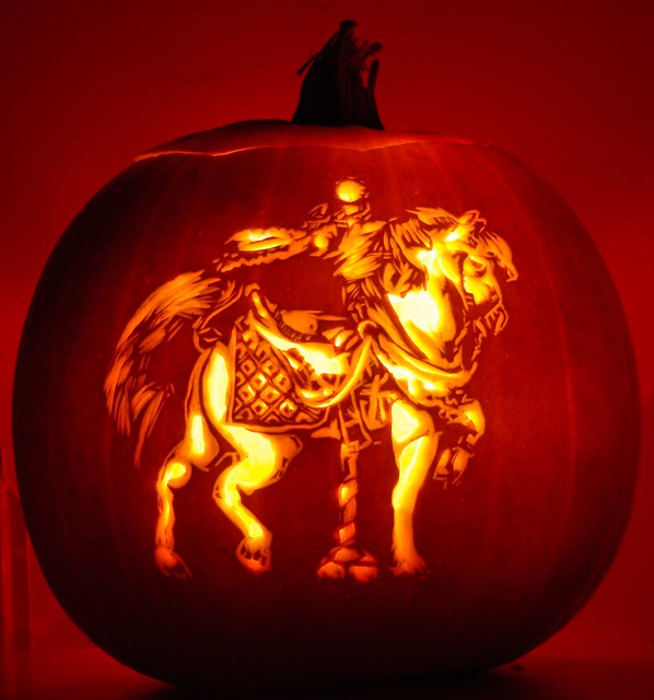 Carousel horse a carousel horse carved into a pumpkin â