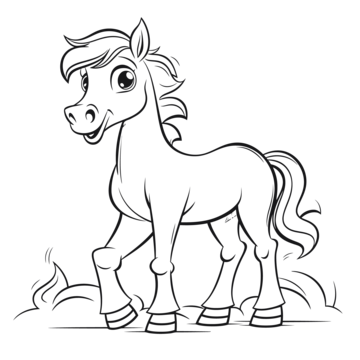 Horse coloring page png transparent images free download vector files