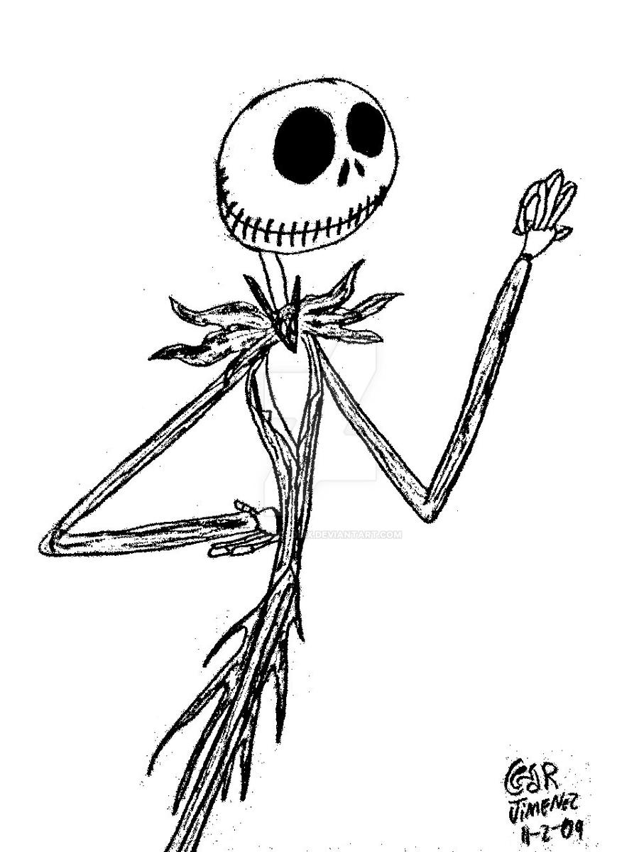 Early jack skellington drawing by jimenopolix on
