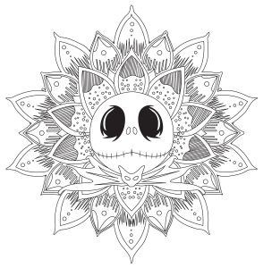 The nightmare before christmas coloring pages for adults kids