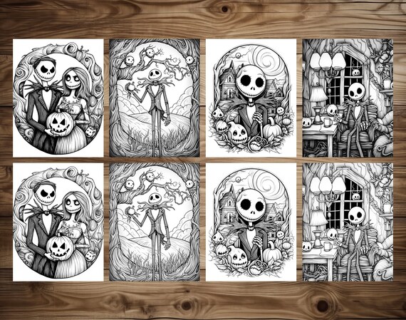 Pumpkin king grayscale coloring pages for adults kids