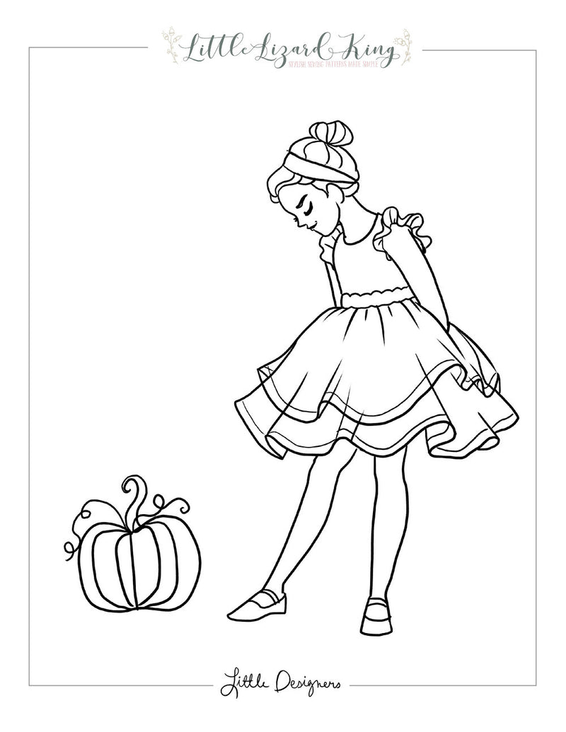 Fairytale magic cinderella coloring page â little lizard king