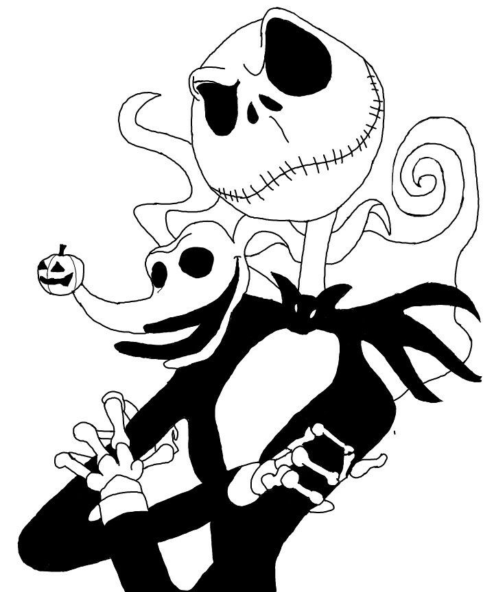Jack the pumpkin king and pluto the nightmare before christmas is one of my favorite moviâ halloween pumpkin stencils nightmare before christmas coloring pages