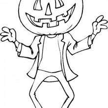 Pumpkin scarecrow coloring pages