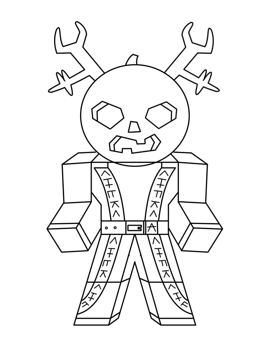 A samurai with a pumpkin head coloring page beautiful drawing