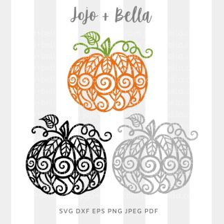 Mandala pumpkin svg â a cut file for cricut and silhouette â jojo bella