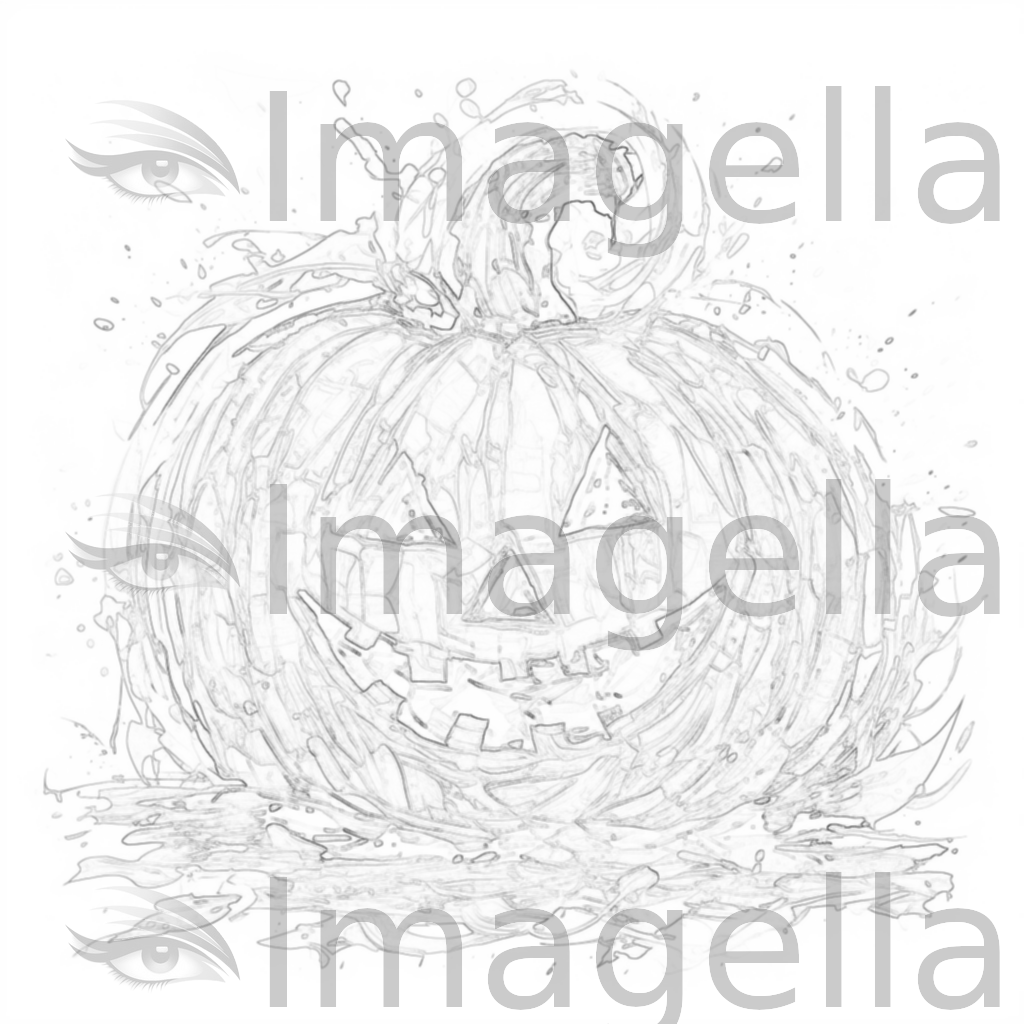 Halloween pumpkin clipart in impressionistic art style artwork k vector svg â