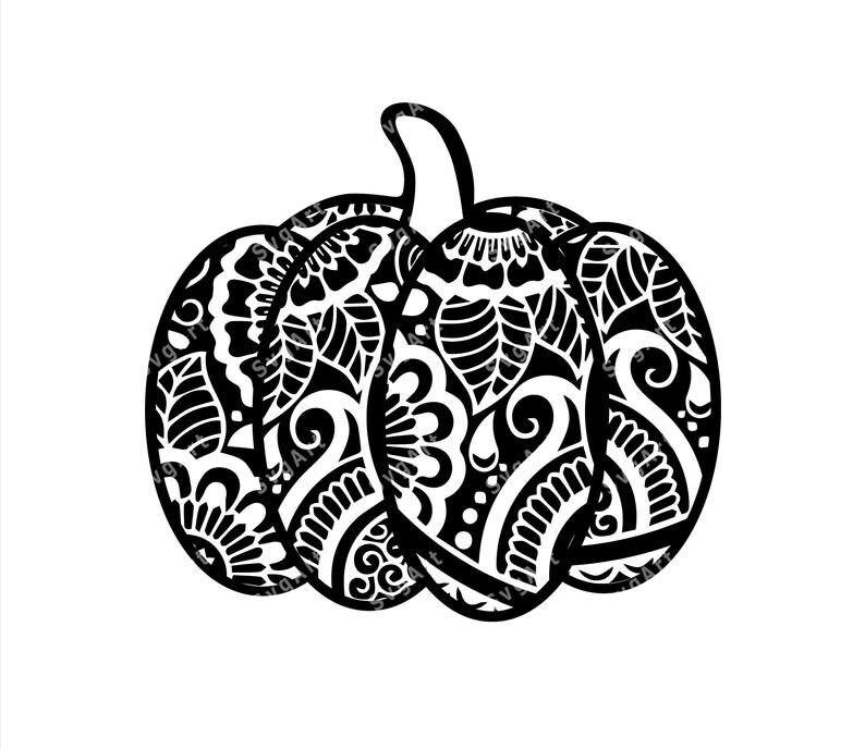 Halloween pumpkin mandala svg png pdf halloween svg mandala svg