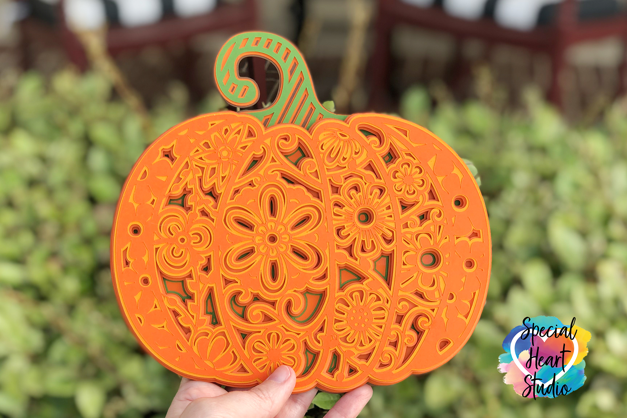 Free layered pumpkin mandala svg