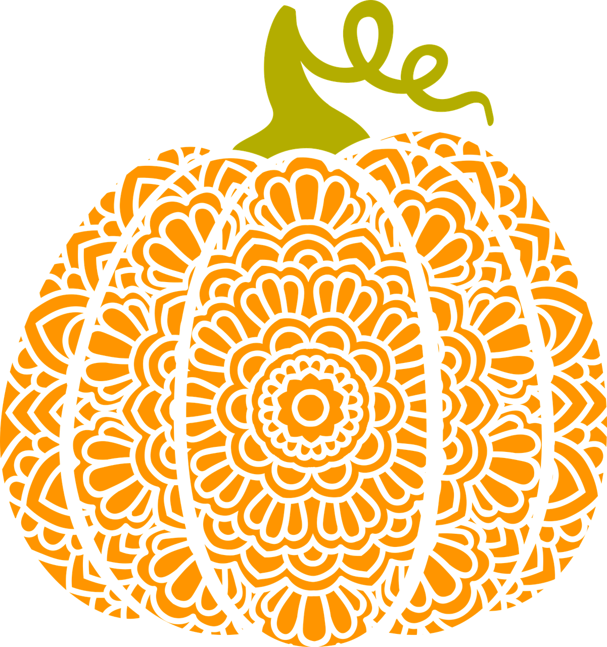 Download pumpkin mandala harvest royalty