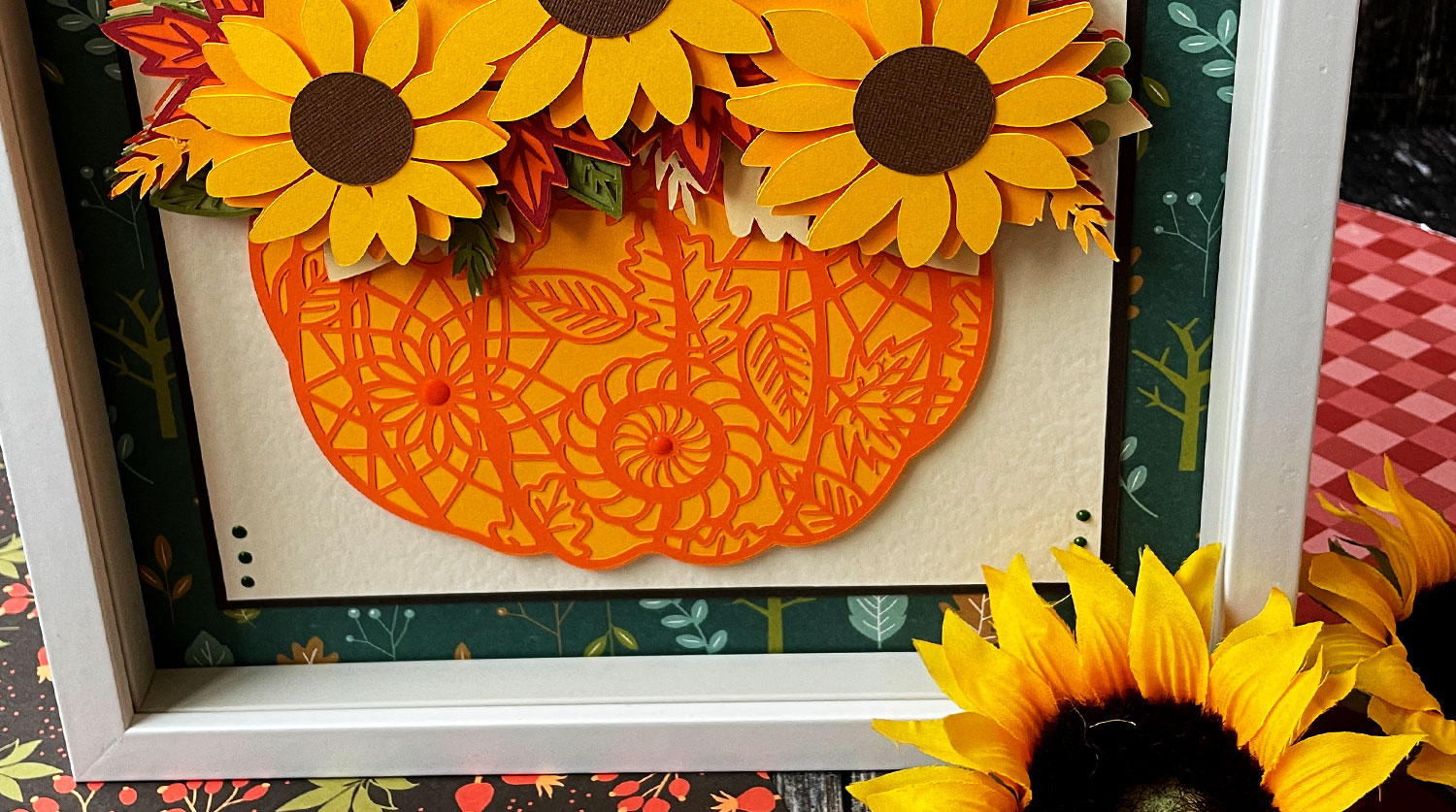 Free pumpkin sunflowers layered svg