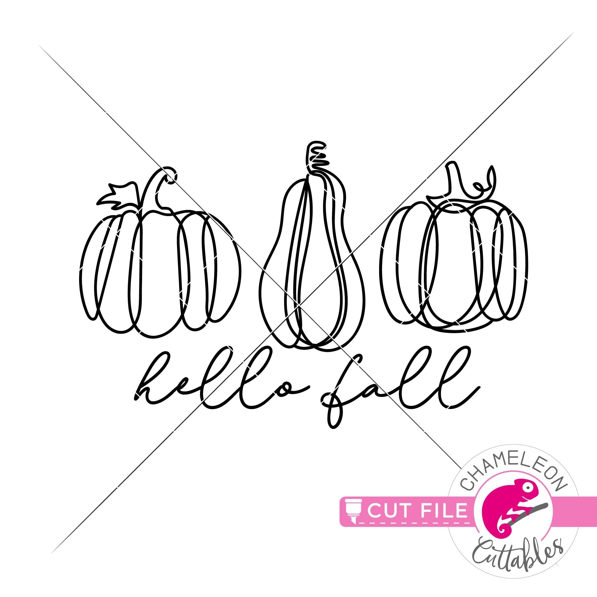 Hello fall pumpkins line art svg png dxf eps jpeg chameleon cuttables llc chameleon cuttables llc