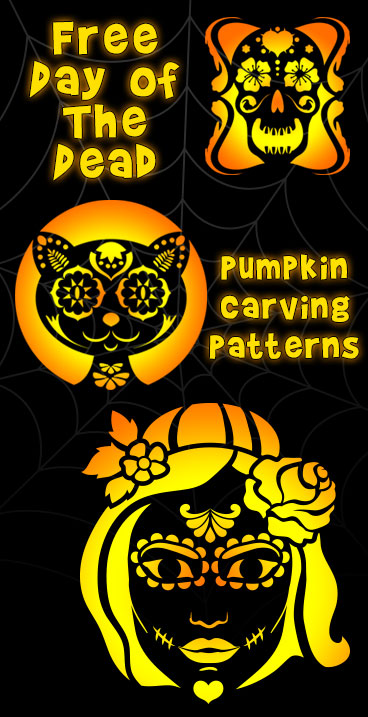 Day of the dead pumpkin carving stencils woo jr kids activities childrens publishing