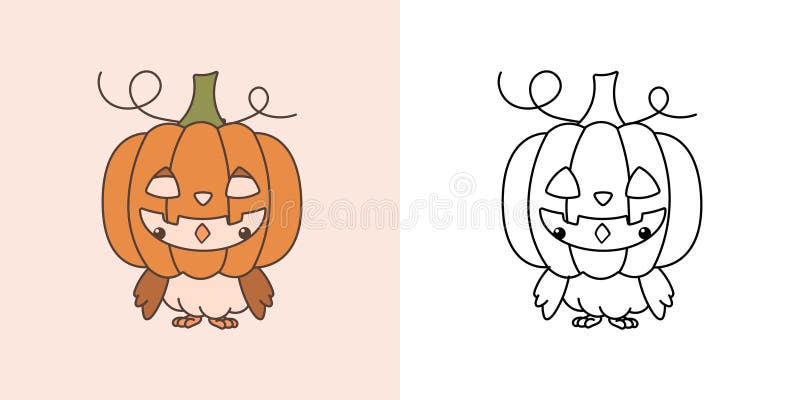 Owl pumpkin coloring stock illustrations â owl pumpkin coloring stock illustrations vectors clipart