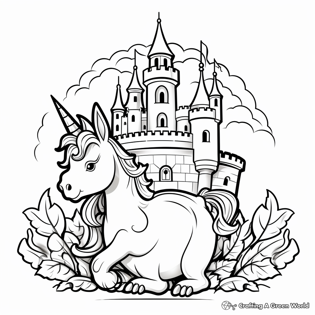 Unicorn pumpkin coloring pages