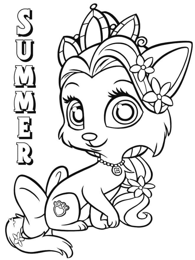 Pumpkin from palace pets coloring page