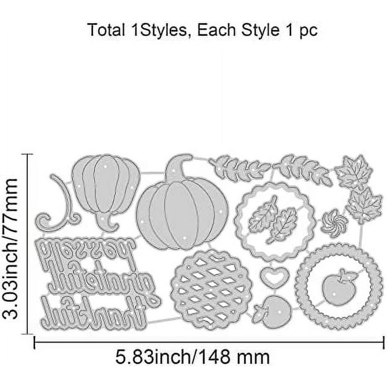 Autumn pumpkin die cuts leaves and apple embossing template mould pie and wheat ear carbon steel die set for thanksgiving card scrapbooking card diy craft