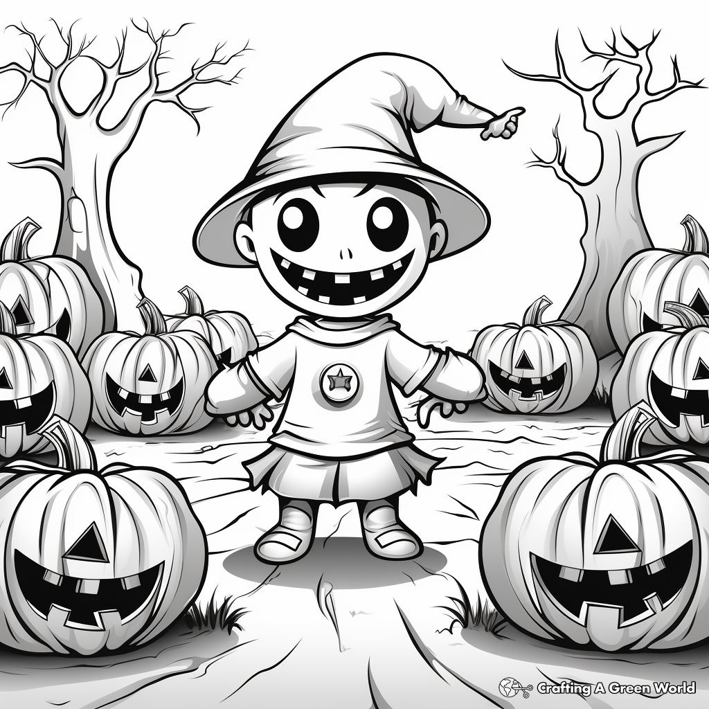 Pumpkin patch coloring pages