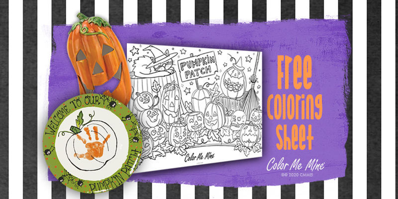 Pumpkin patch coloring sheet