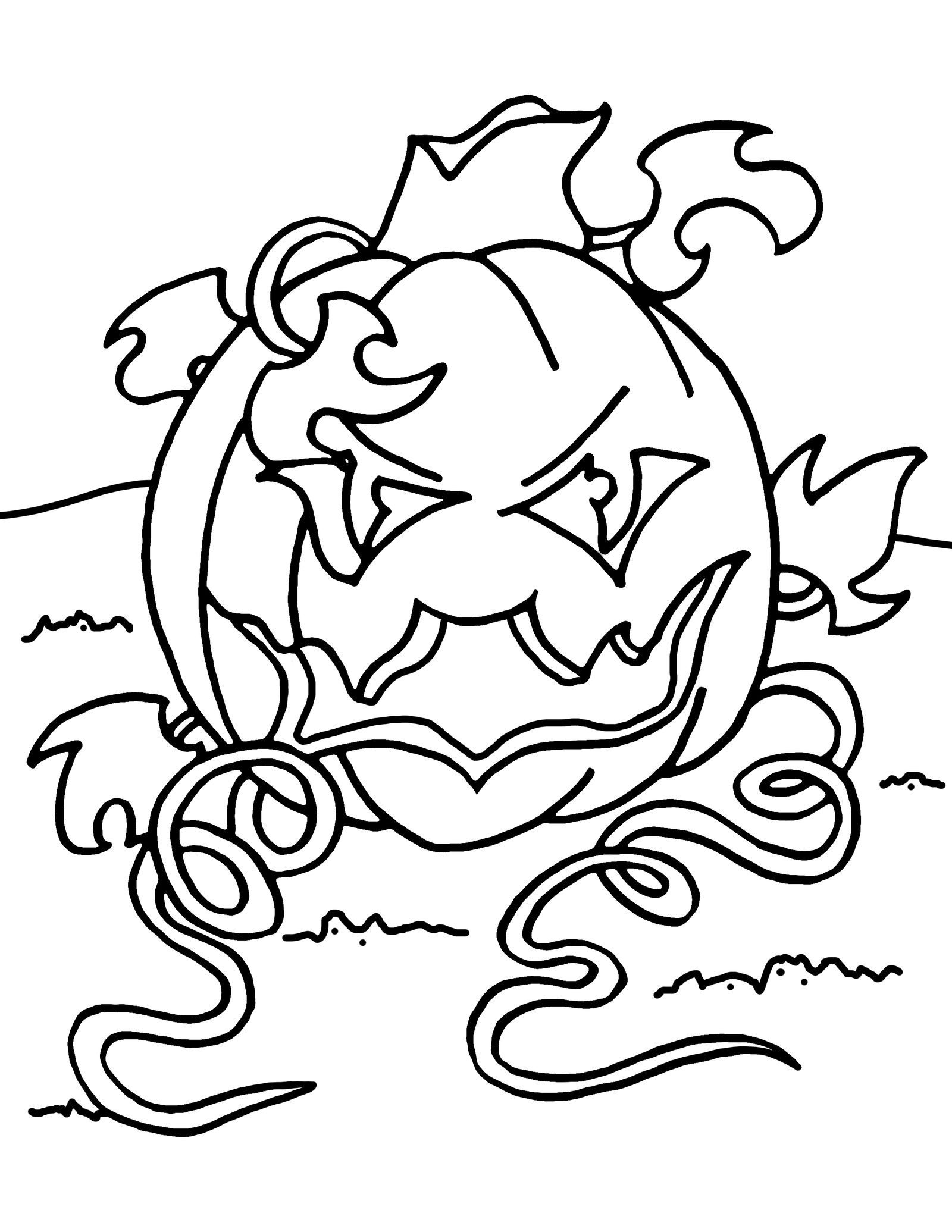 Pumpkin monster coloring page by cetivarose on