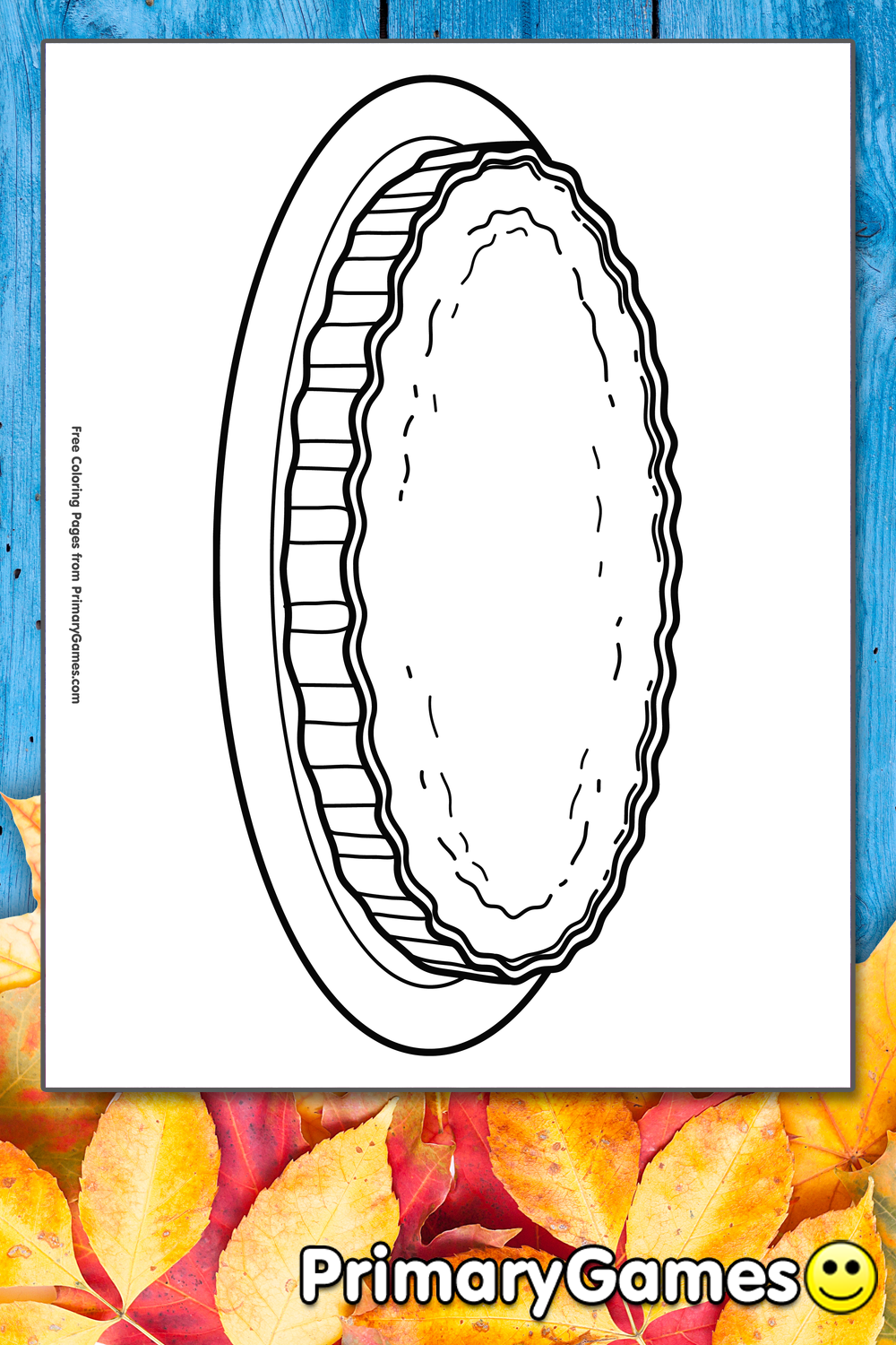 Pumpkin pie coloring page â free printable pdf from