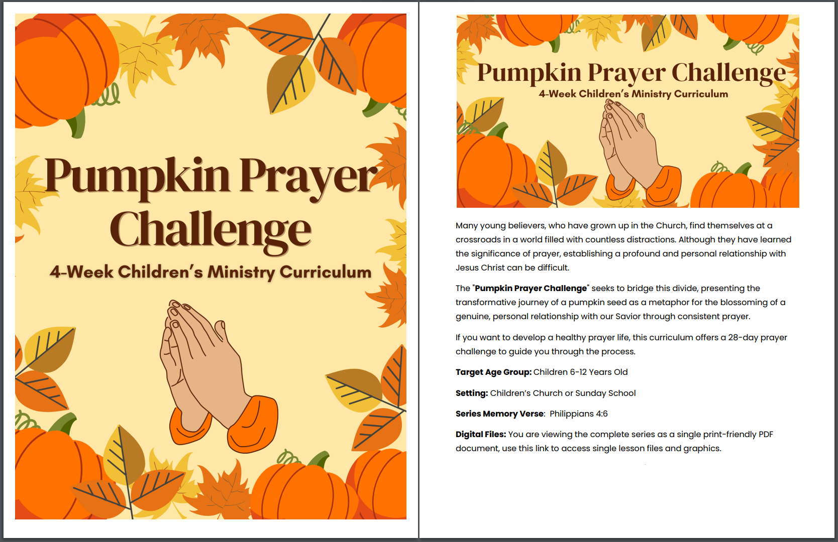 Pumpkin prayer challenge
