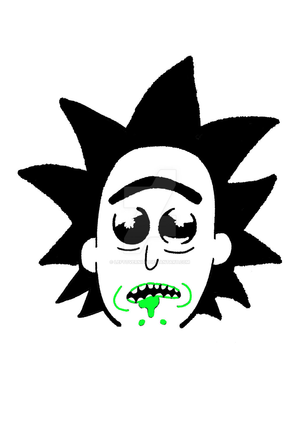 Rick pumpkin carving stencil by leftovernick on