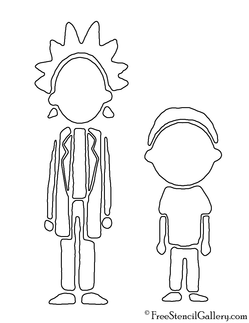 Rick and morty stencil free stencil gallery