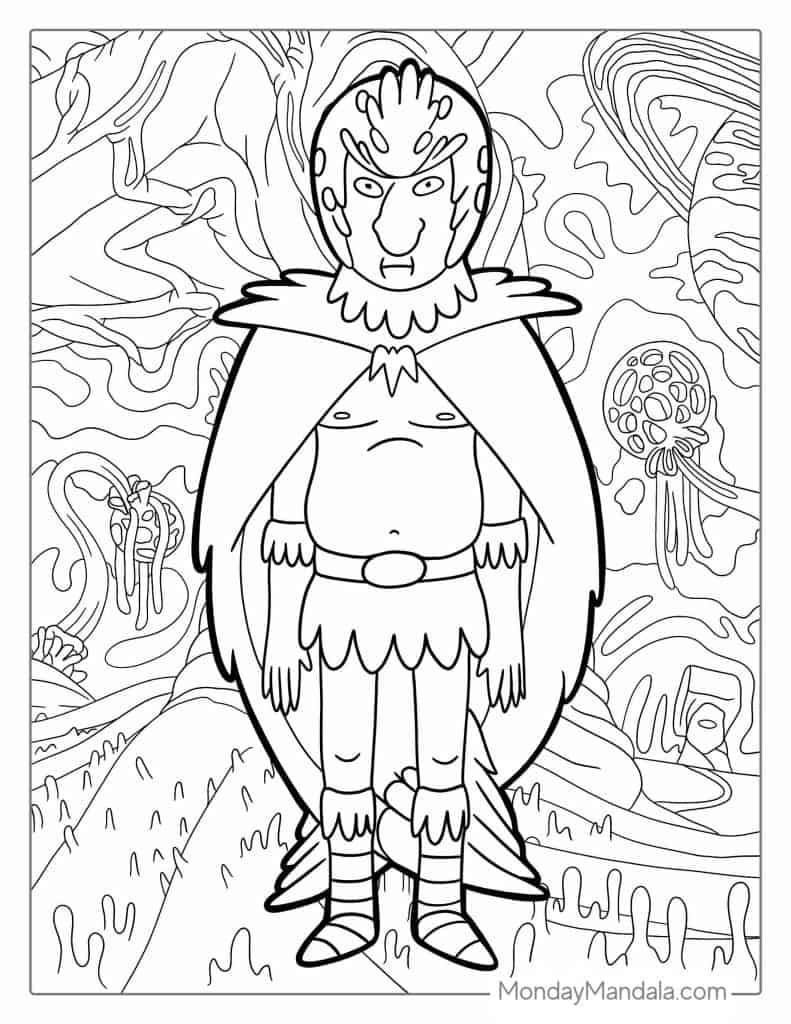 Rick and morty coloring pages free pdf printables