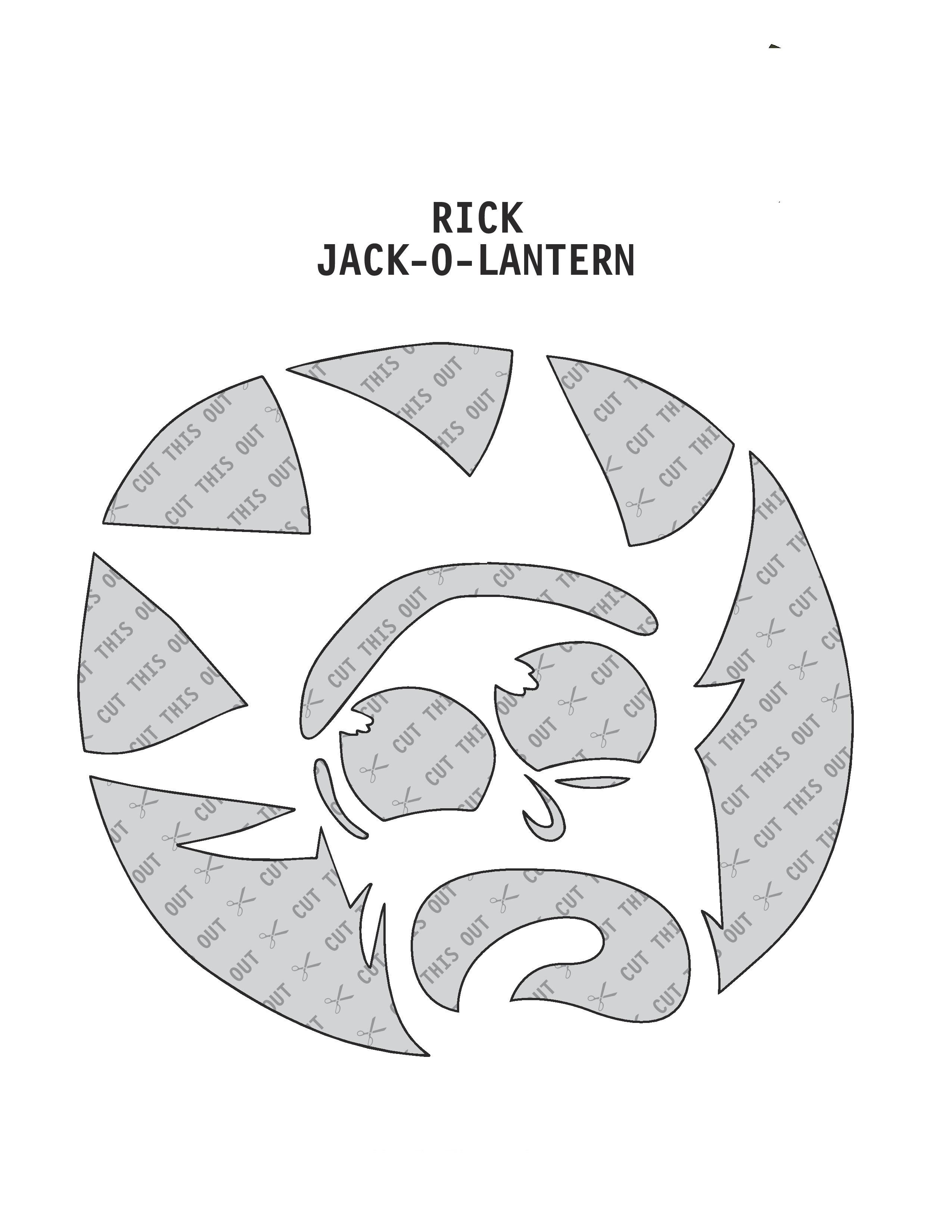 Rick and morty pumpkin stencil pumpkin carving templates pumpkin stencil halloween pumpkin stencils