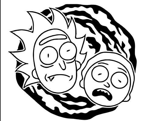 Rick and morty stencil