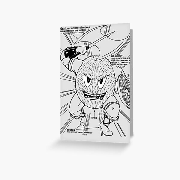 Gonad the barbarian greeting card for sale by kerchow