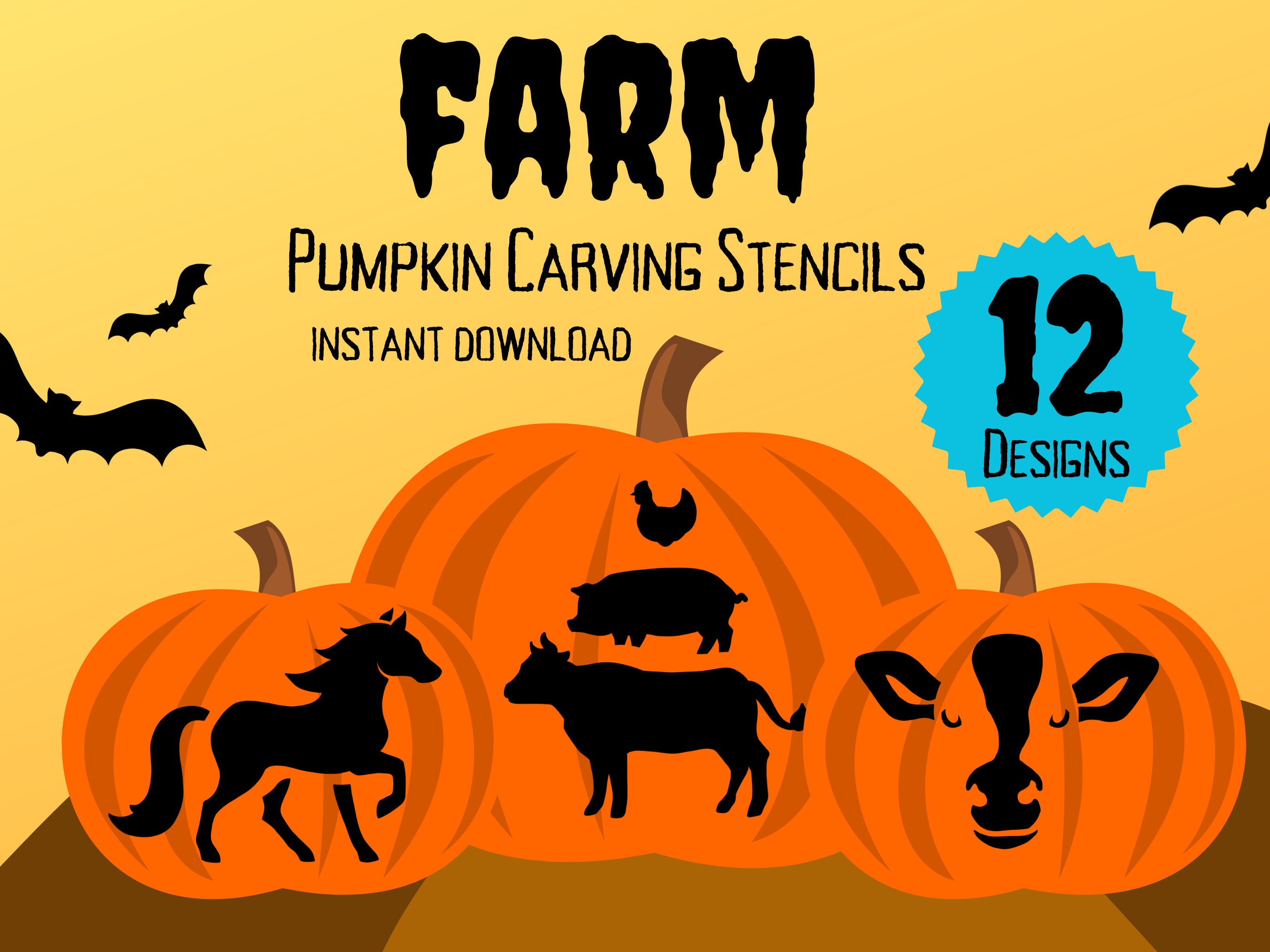 Pumpkin stencils