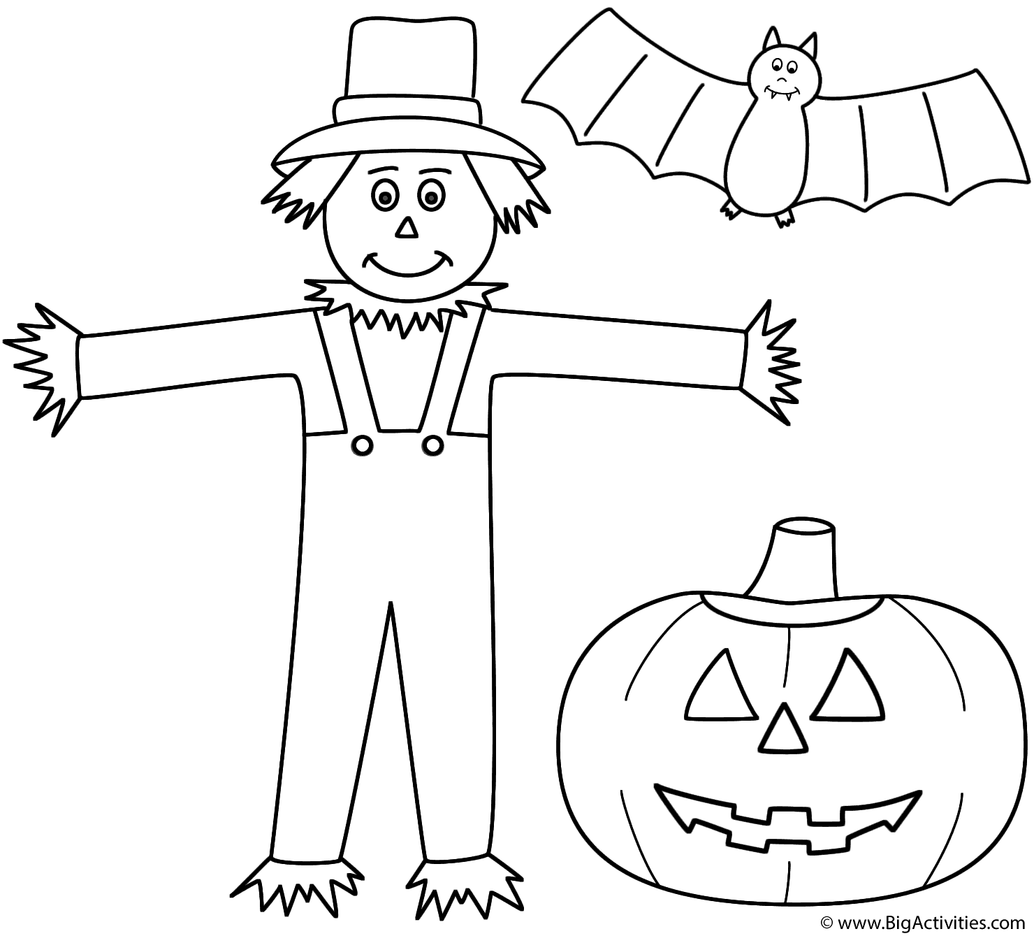 Scarecrow with pumpkinjack