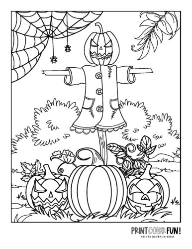 Scarecrow coloring pages crafts learning activities to unlock fall family fun at