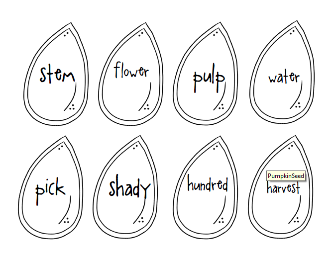 Classroom freebies too pumpkin seed syllables