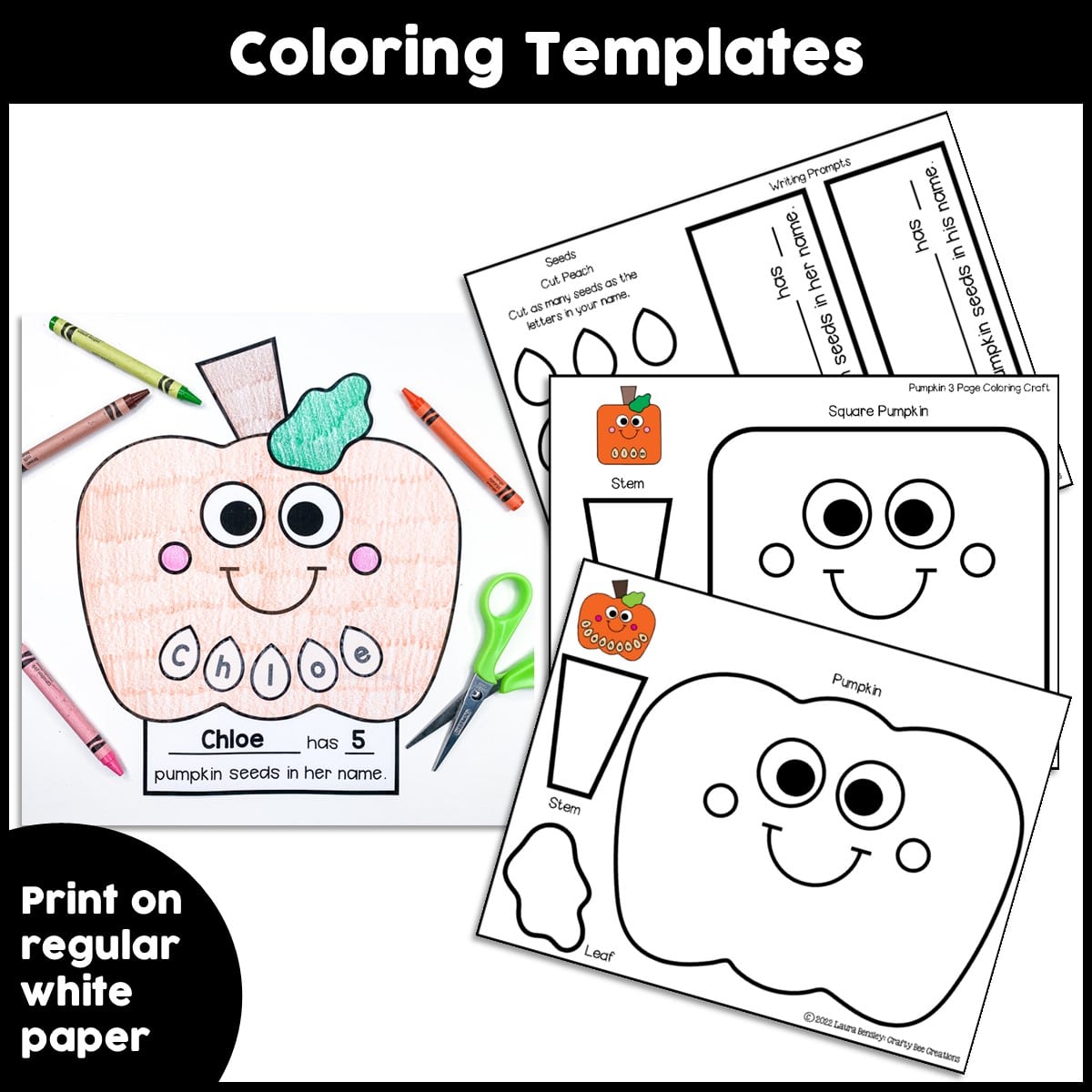 Pumpkin name craft activity