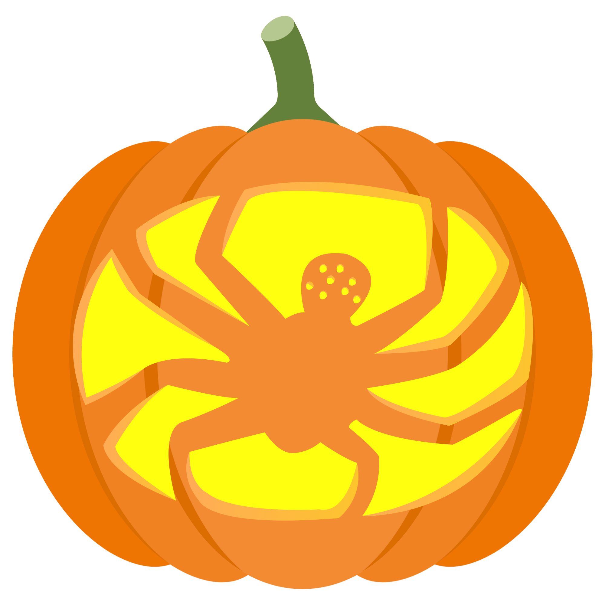 Many eyed spider pumpkin stencil free printable papercraft templates