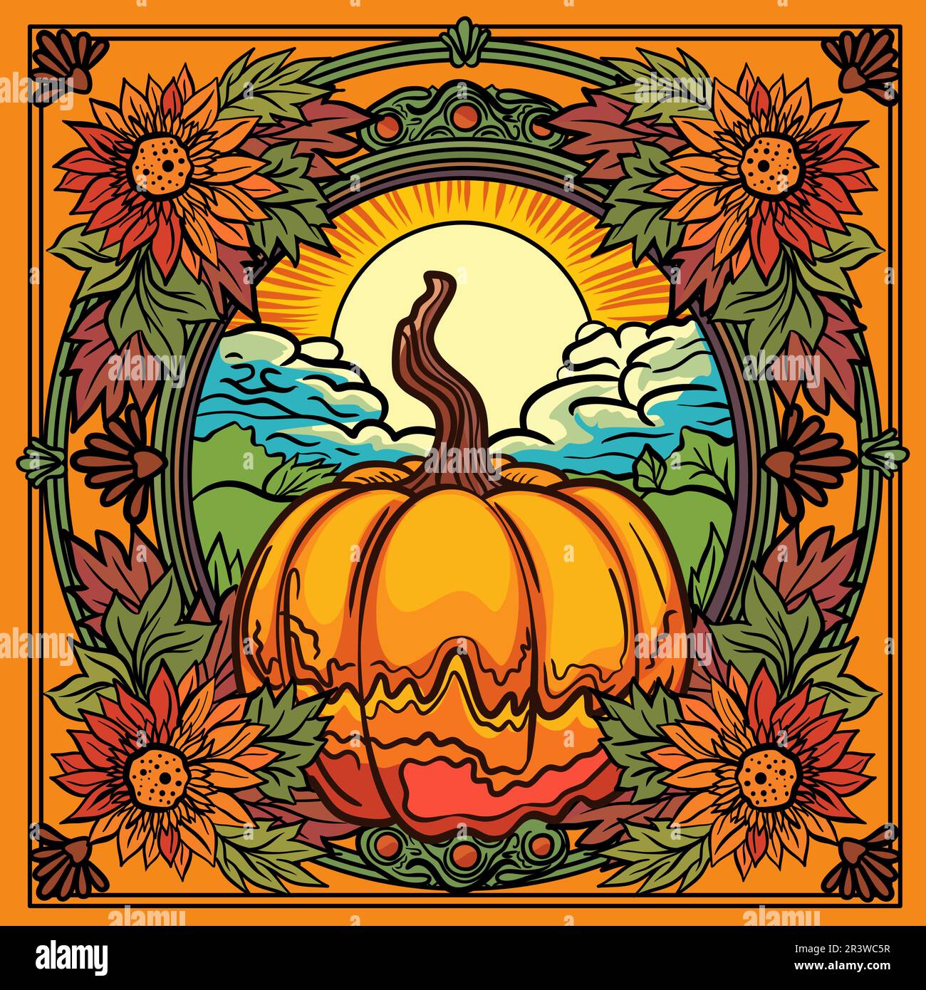 Coloring autumn stock vector images
