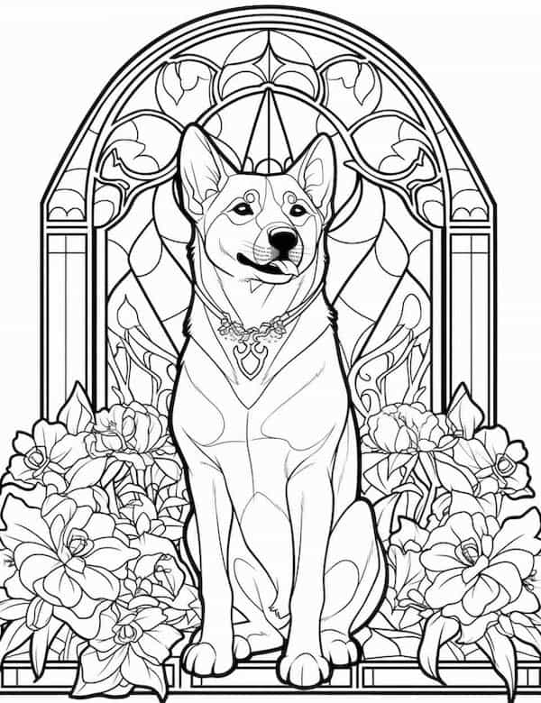 Dog coloring pages for kids and adults