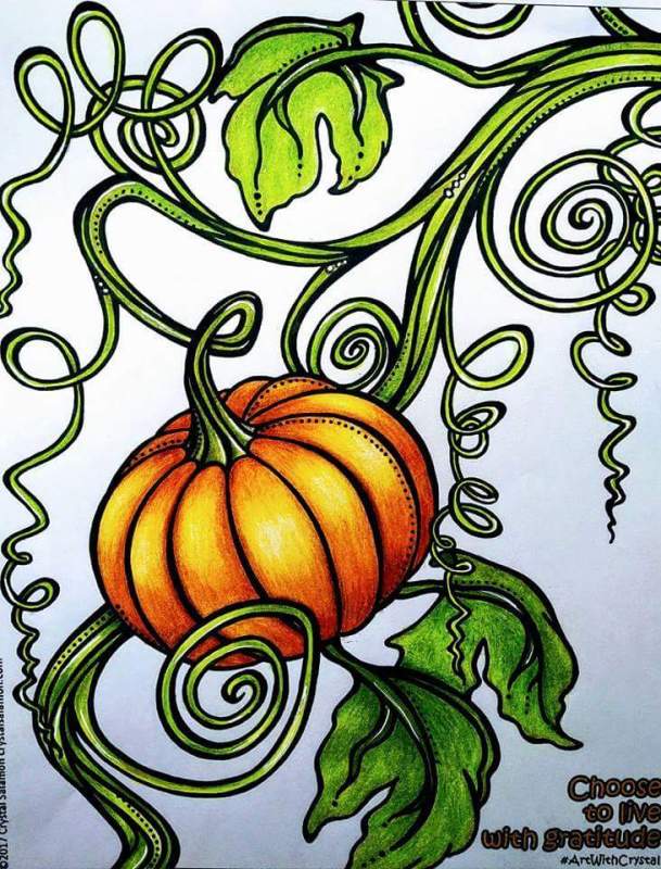 Free thanksgiving colouring page for grown