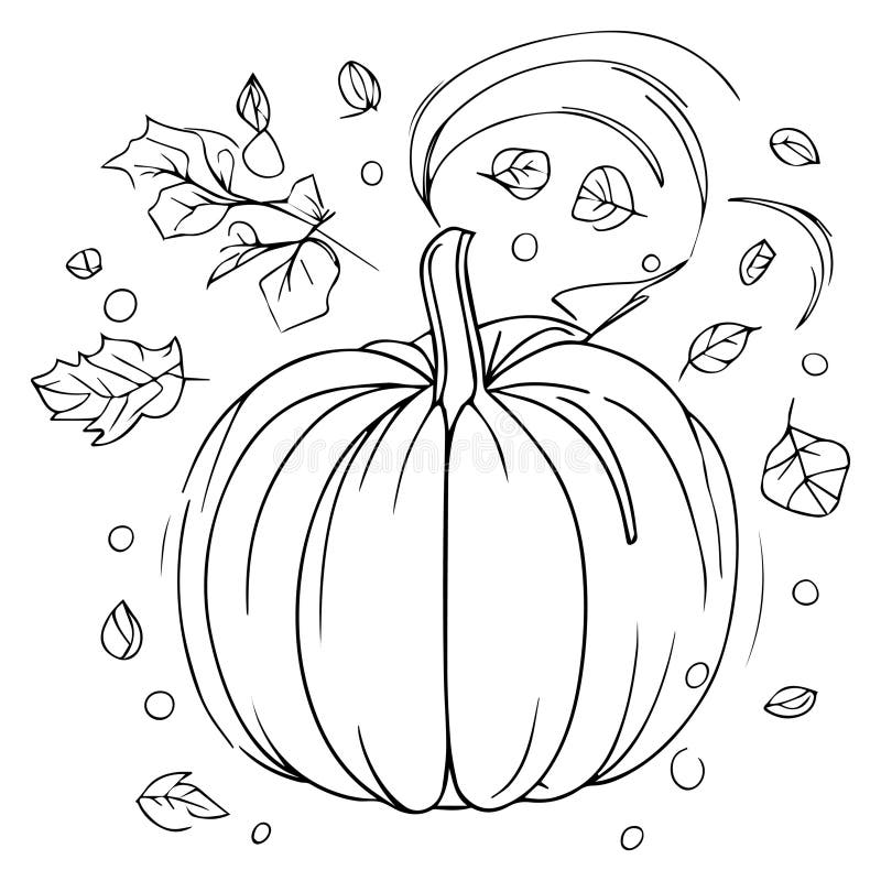 Pumpkin leaf coloring stock illustrations â pumpkin leaf coloring stock illustrations vectors clipart