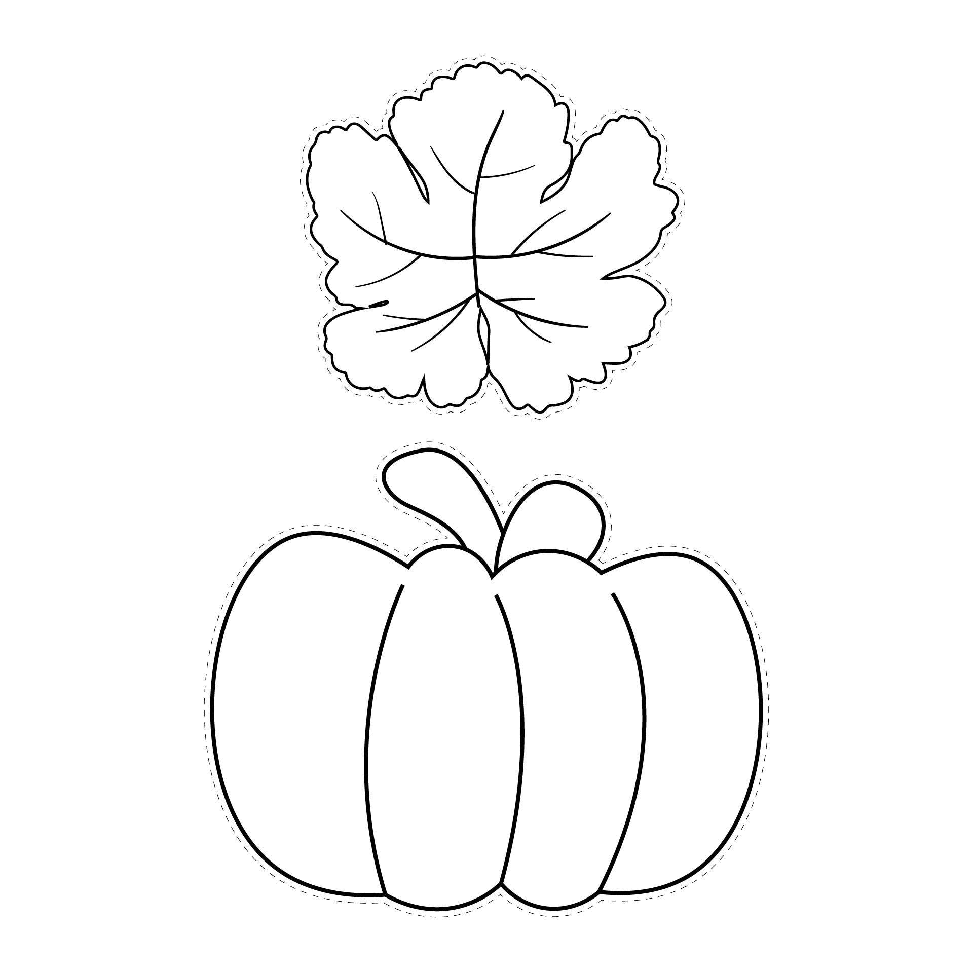 Best pumpkin leaf template printable pdf for free at