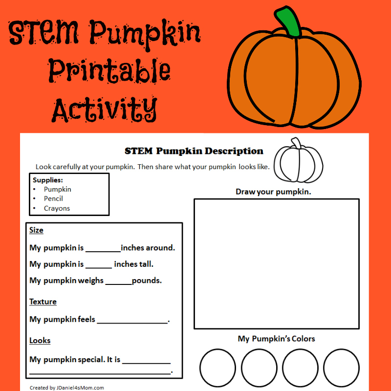 Stem pumpkin printable activity