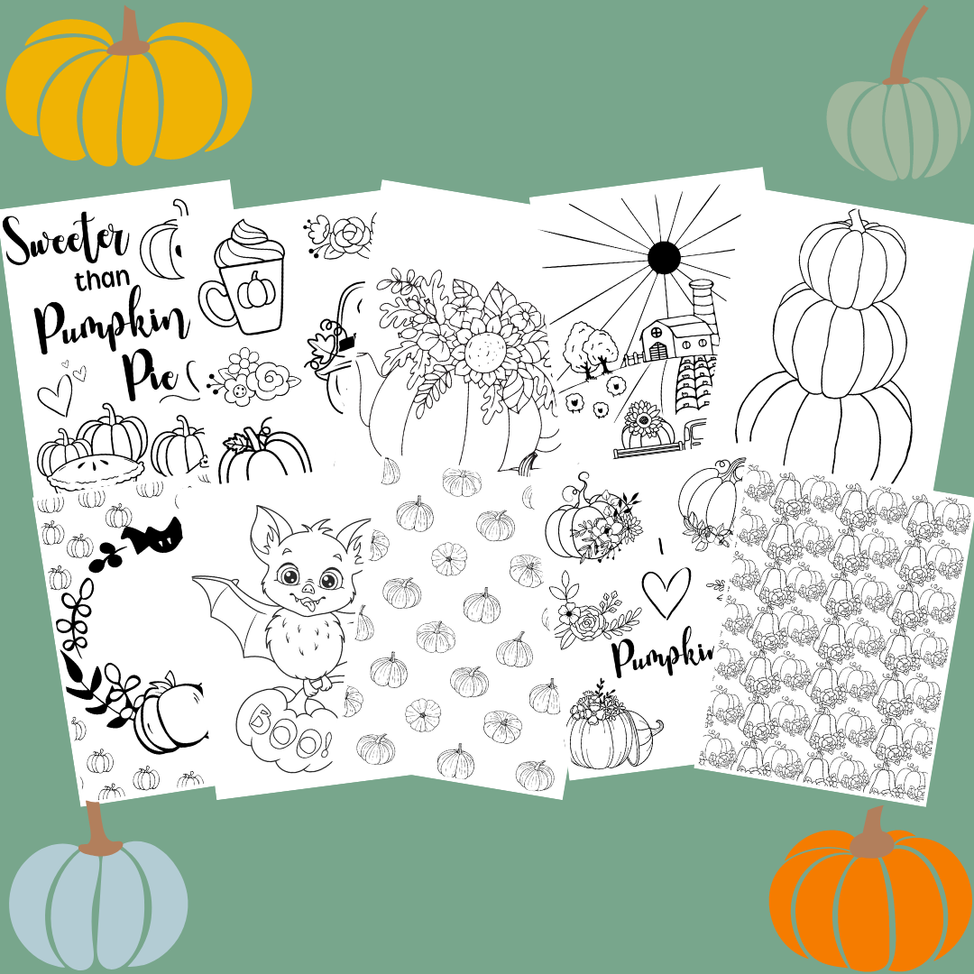 Free pumpkin coloring sheets printable pdf