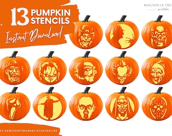 Clown pumpkin stencil size options reusable color draw paint stencil