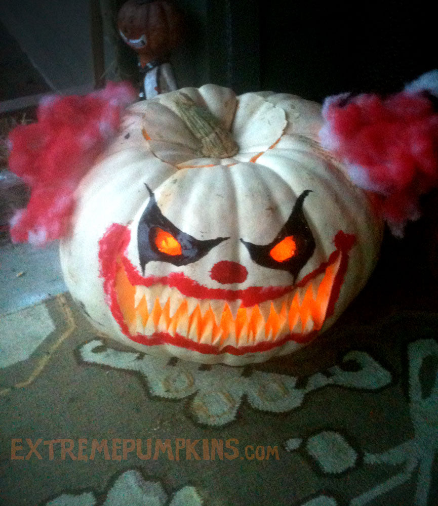 Another killer clown pumpkin for