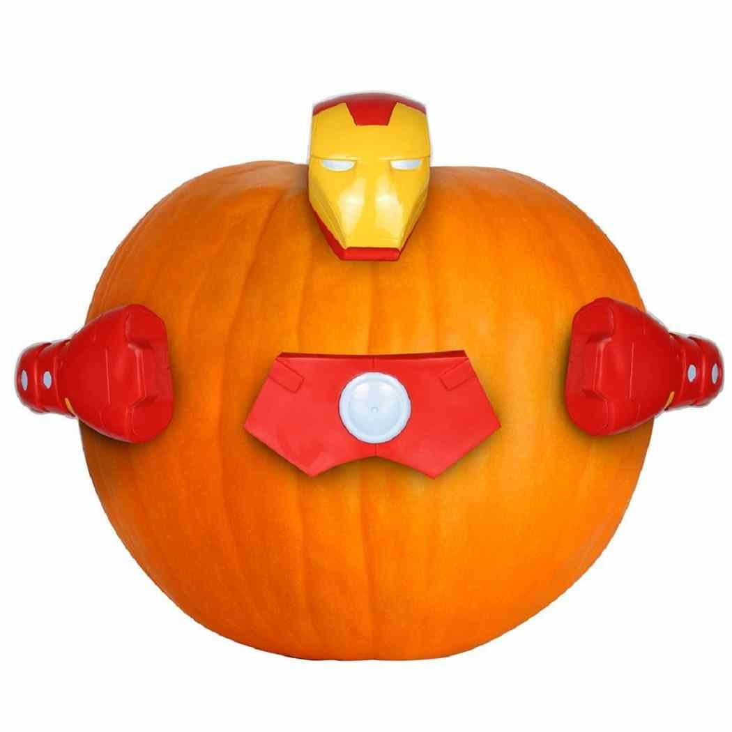 Iron man marvel avengers superhero halloween party pumpkin push