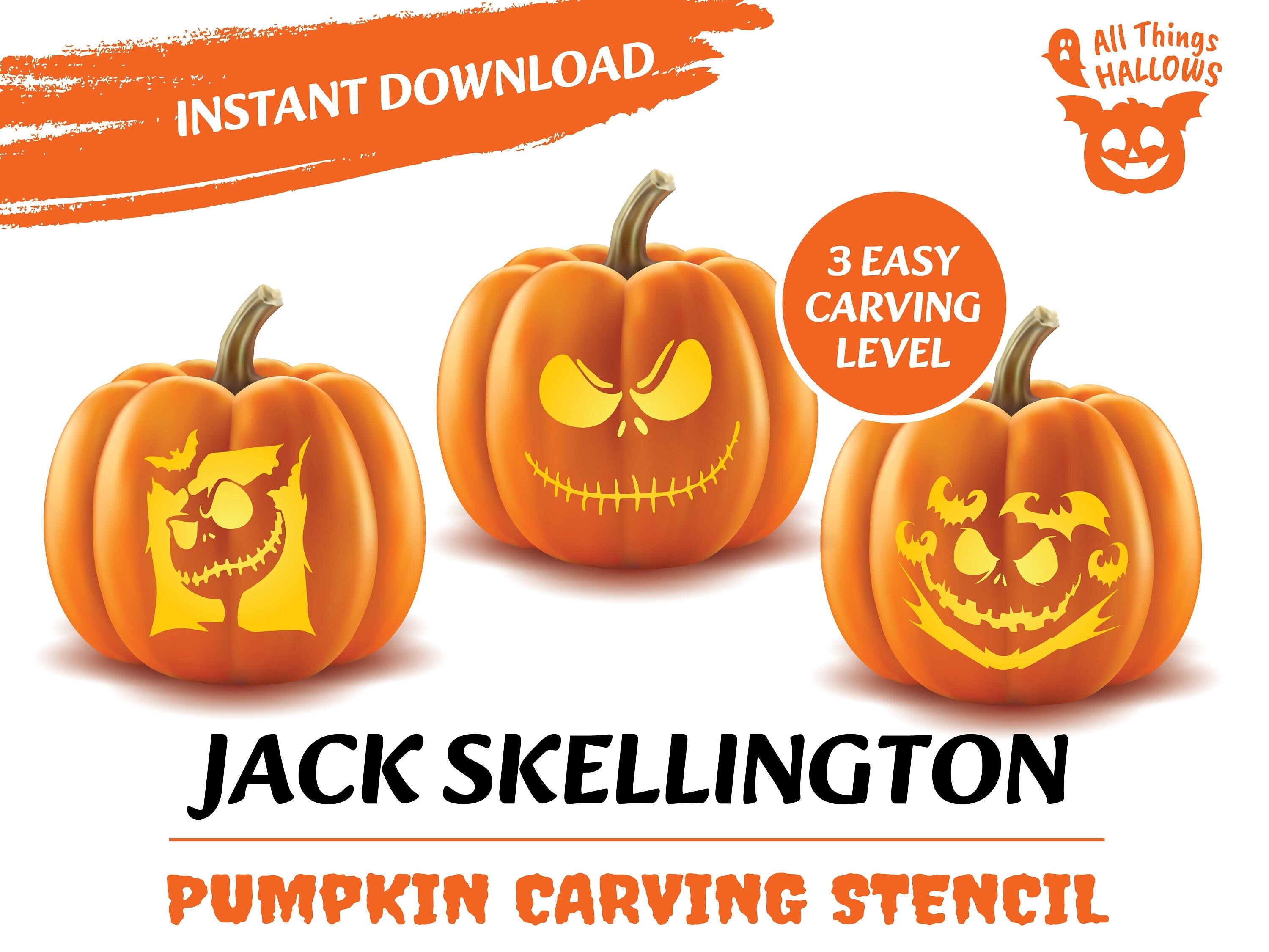 Jack skellington pumpkin stencil